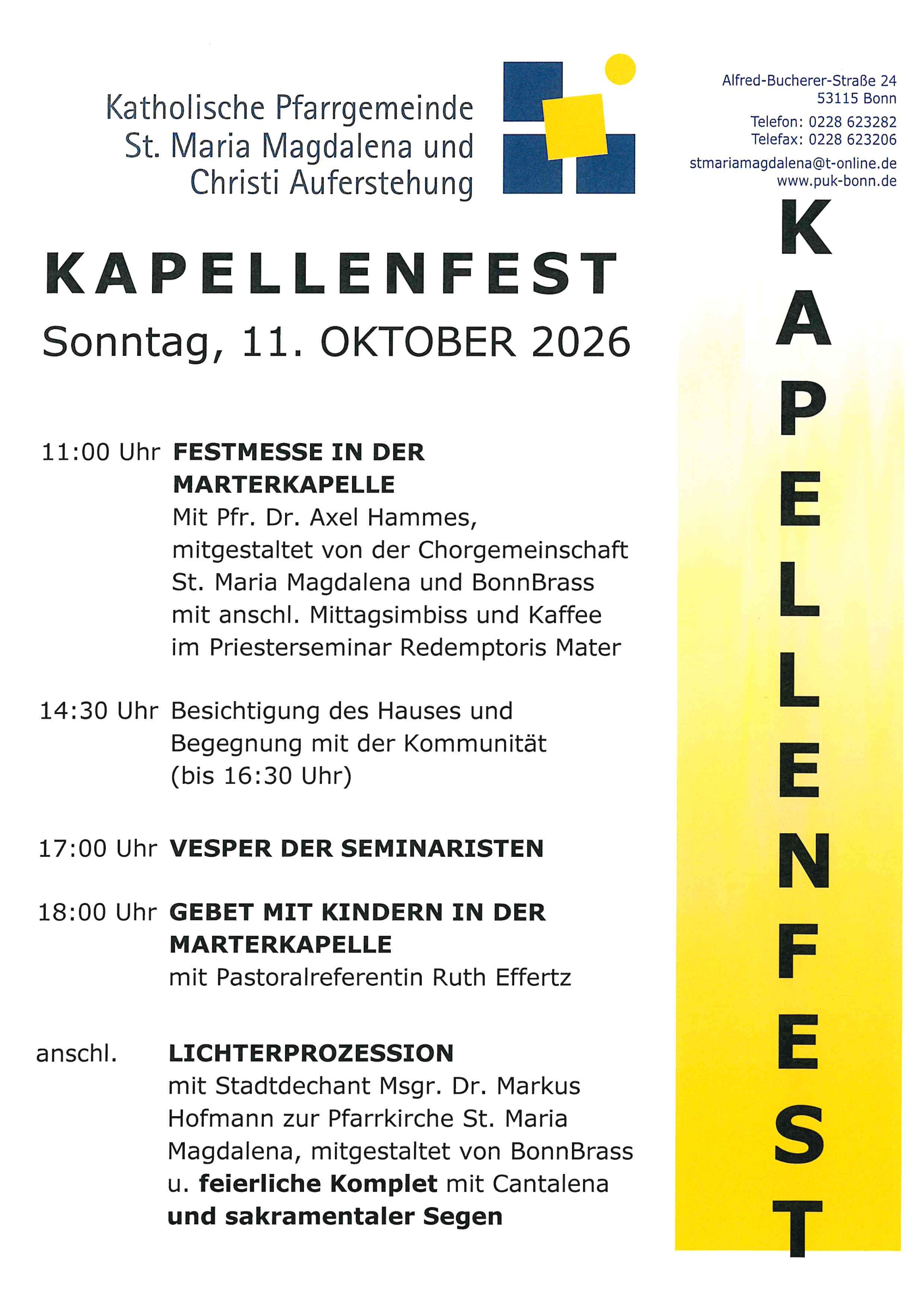 Kapellenfest 2026